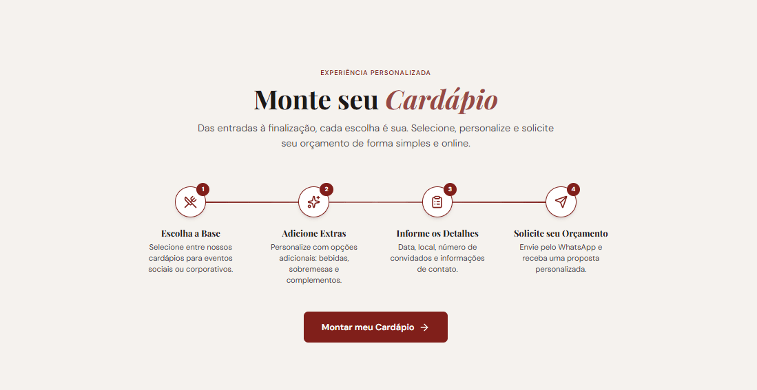 Monte seu cardápio